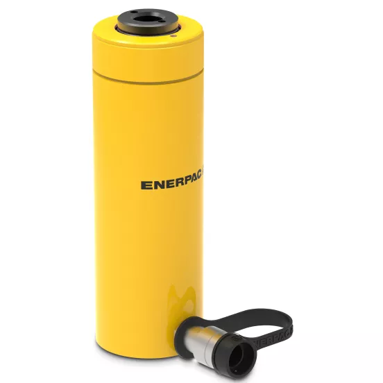 Vérin hydraulique ENERPAC jaune, 15 cm, 20 tonnes