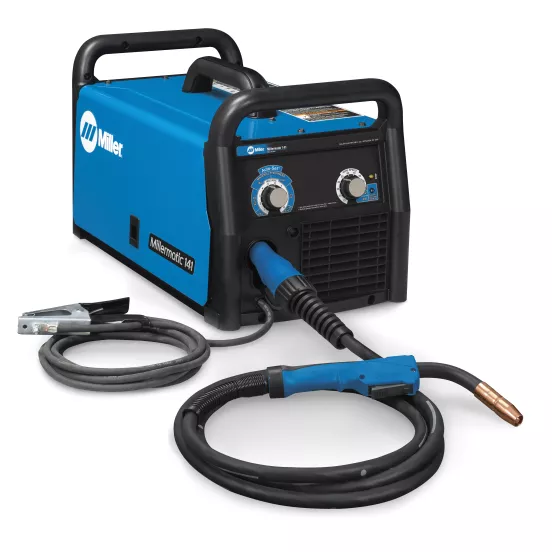 Soudeuse MIG portative Miller Electric bleue, 140 A, 120 V alimentée par câble