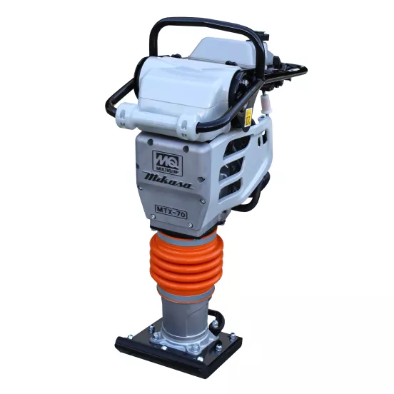 Dameuse vibratoire à usage intensif MULTIQUIP orange et argent