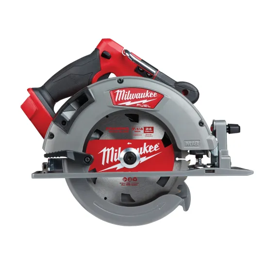 Scie circulaire MILWAUKEE rouge, noire et grise, 18,4 cm, sans fil, électrique