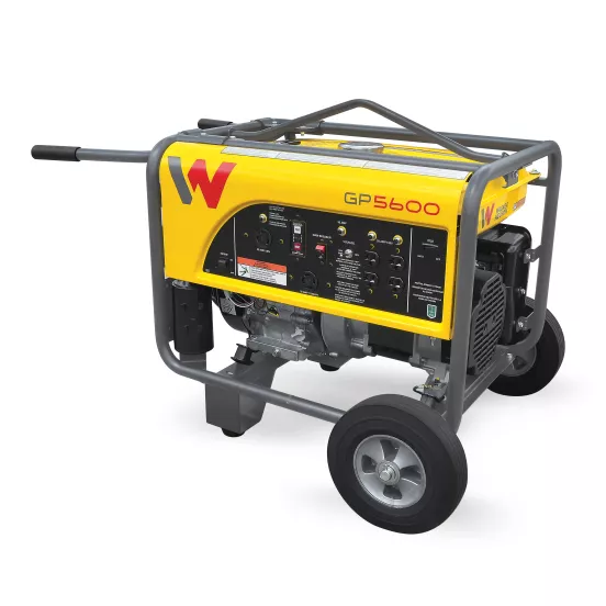 Génératrice portative de 5 500 à 5 900 W WACKER jaune et grise, essence