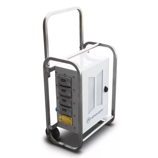 Tableau de distribution de puissance de 200 A Hipower blanc sur roues