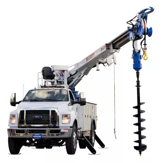 Elliott blanc 14,3&nbsp;m Camion foreur à flèche