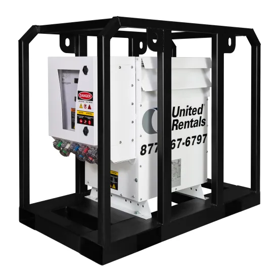Transformateur abaisseur GENERIC 150 kVA blanc et noir, 480V à 208V