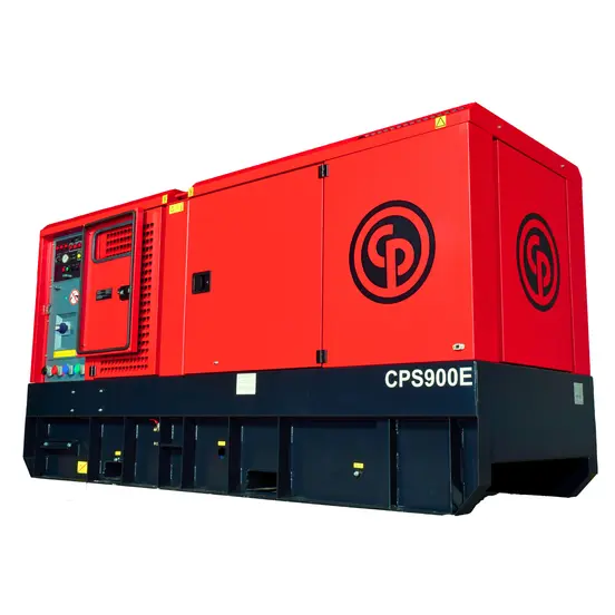 Compresseur Atlas Copco rouge, 850 à 900 pi3/min, électrique